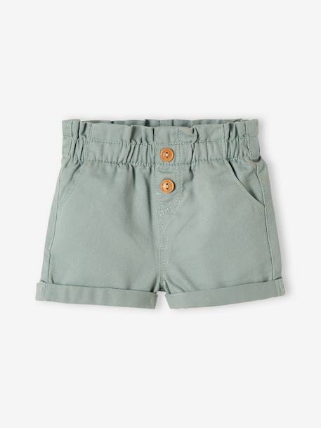 Mädchen Baby Shorts, Schlupfbund Oeko-Tex aquamarin+hellrosa+ziegel 1