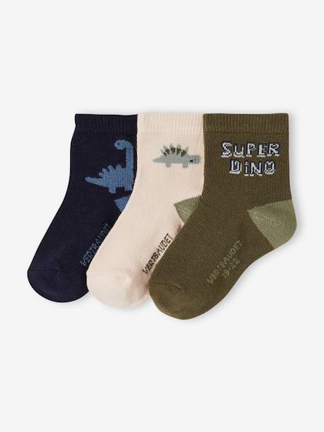 3er-Pack Jungen Baby Socken mit Dino Oeko Tex - pack blau - 1