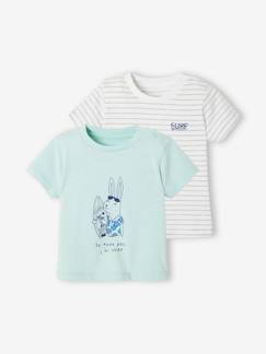Babymode-Shirts & Rollkragenpullover-2er-Pack Jungen Baby T-Shirts, Tier-Print Oeko Tex®