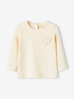Babymode-Mädchen Baby Shirt, Herz-Tasche BASIC