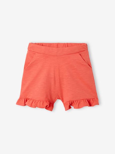 Mädchen-Set: T-Shirt & Shorts Oeko-Tex - aqua+gelb/wollweiß geblümt sonnenbl+koralle+marine+koralle - 25
