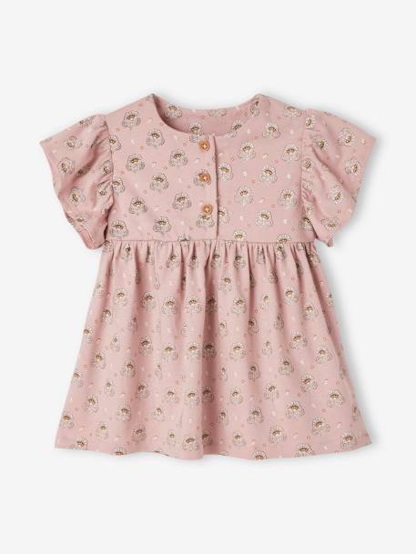 Baby Kleid mit Blumenmuster Oeko-Tex - rosa bedruckt - 2