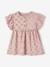 Baby Kleid mit Blumenmuster - rosa bedruckt+weiß bedruckt - 2