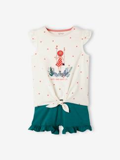 Maedchenkleidung-Shirts & Rollkragenpullover-Mädchen-Set: T-Shirt & Shorts Oeko Tex®