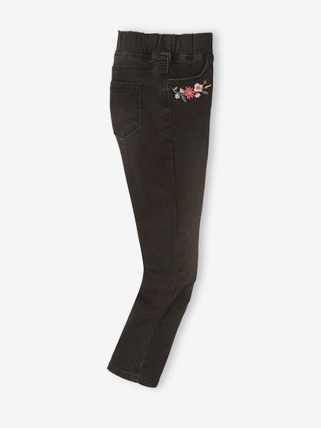 Mädchen Jeggings WATERLESS, Hüftweite COMFORT OEKO-TEX®, Bundweite verstellbar schwarz 2