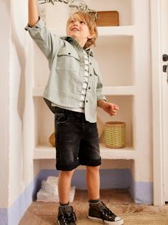 Jungenkleidung-Jungen Shorts in Denim-Optik Oeko-Tex, Bundweite verstellbar