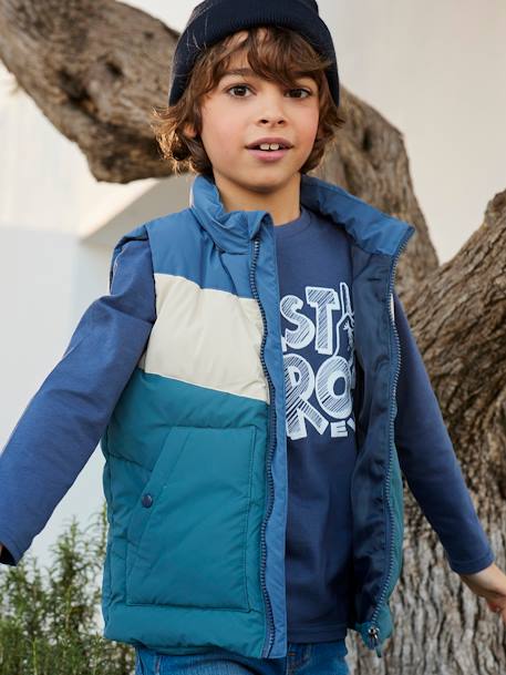 Jungen Shirt, Schriftzug BASIC Oeko-Tex - blau+grün+orange+schwarz+senfgelb - 14