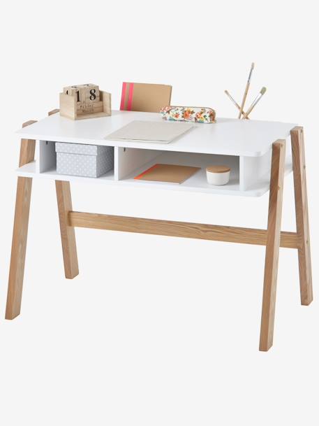Schreibtisch ,,Architekt Mini' - grün+rosa+türkis+weiß/natur - 18