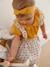 Mädchen Baby-Set: Bluse, Latzrock + Haarband - senfgelb+hellbeige geblümt+weiß geblümt+marine - 2