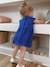 Besticktes Baby Kleid aus Musselin - blau - 7
