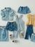 Baby Shorts, Blumen-Stickerei - blue stone - 5