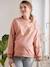Sweatshirt für Schwangerschaft & Stillzeit mit Message-Print Oeko-Tex® - pfirsich - 2