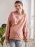 Sweatshirt für Schwangerschaft & Stillzeit mit Message-Print Oeko-Tex® - pfirsich - 1