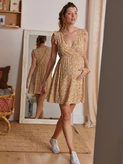 Umstandsmode-Umstandskleider-Bedrucktes Kleid für Schwangerschaft & Stillzeit