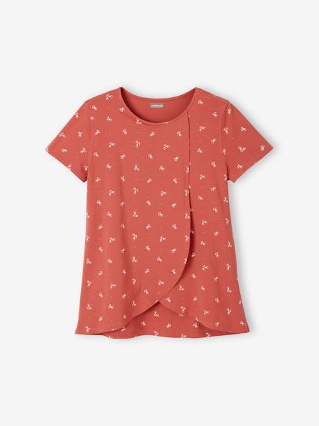T-Shirt für Schwangerschaft & Stillzeit - grün bedruckt+rot bedruckt - 4