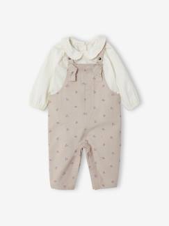 Festliche Kinderkleidung-Babymode-Baby-Set: Latzhose & Bluse