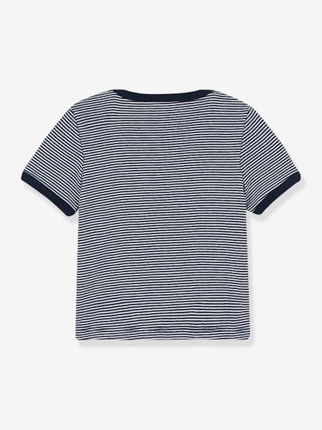 Baby T-Shirt aus Bio-Baumwolle PETIT BATEAU - marine/weiß gestreift - 3