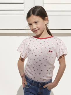 Maedchenkleidung-Shirts & Rollkragenpullover-Mädchen T-Shirt mit Aufdruck, gerippt Oeko-Tex®