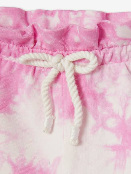 Mädchen Baby Sweat-Shorts, Batikmuster - gelb+rosa - 6