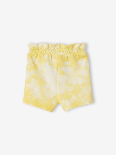 Mädchen Baby Sweat-Shorts, Batikmuster - gelb+rosa - 2