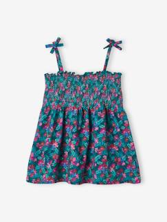 Maedchenkleidung-Shirts & Rollkragenpullover-Mädchen Top mit Blumenprint, gesmokt Oeko-Tex®