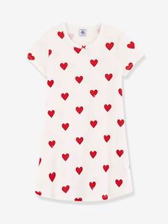 Mädchen Nachthemd aus Bio-Baumwolle PETIT BATEAU, Herzen -  - [numero-image]