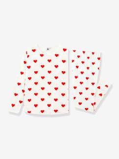 Mädchen Schlafanzug aus Bio-Baumwolle PETIT BATEAU, Herzen -  - [numero-image]