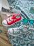 Jungen Stoff-Sneakers mit Gummizug - grün bedruckt/tropical+marine+rot - 30