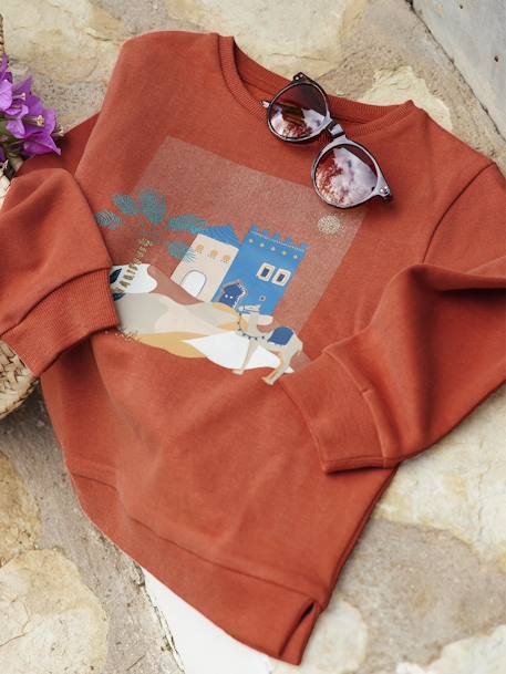 Mädchen Sweatshirt mit Marokko-Print - orange - 1