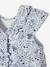 Festliche Baby Bluse mit Rückenausschnitt - weiß bedruckt - 4