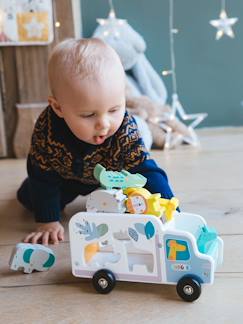 Spielzeug-Baby-Spielzeuglaster mit Steckkasten SAVANNE, Holz FSC®