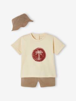 -Jungen Baby-Set: T-Shirt, Shorts & Hut