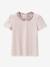 Mädchen T-Shirt mit Rundkragen aus Bio-Baumwolle - rosa/liberty meadow song+wollweiß gestreift/liberty mea - 1