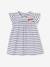 Baby Kleid BASIC - hellgelb+königsblau gestreift+rosa - 5