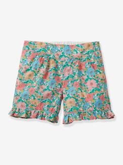 Maedchenkleidung-Mädchen-Shorts aus Liberty-Stoff mit Druckmotiv « Meadow Song »