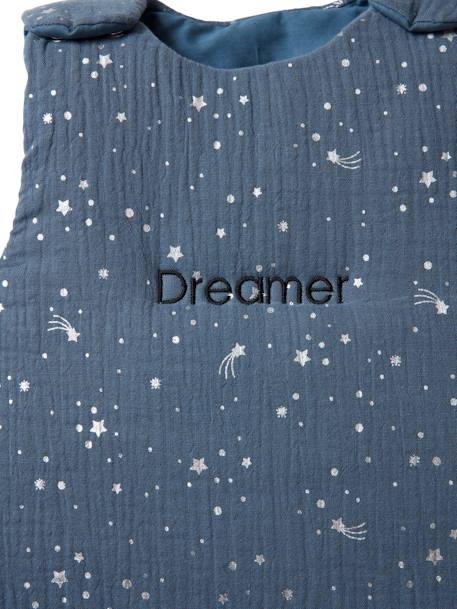 Bio-Kollektion: Ärmelloser Baby Schlafsack „Kometen“, personalisierbar - blau+hellblau+zartrosa - 5