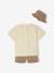 Jungen Baby-Set: T-Shirt, Shorts & Hut - hellbeige+weiß - 5