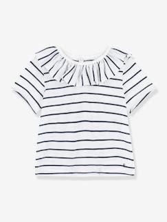Babymode-Shirts & Rollkragenpullover-Shirts-Kurzärmelige Baby Bluse PETIT BATEAU