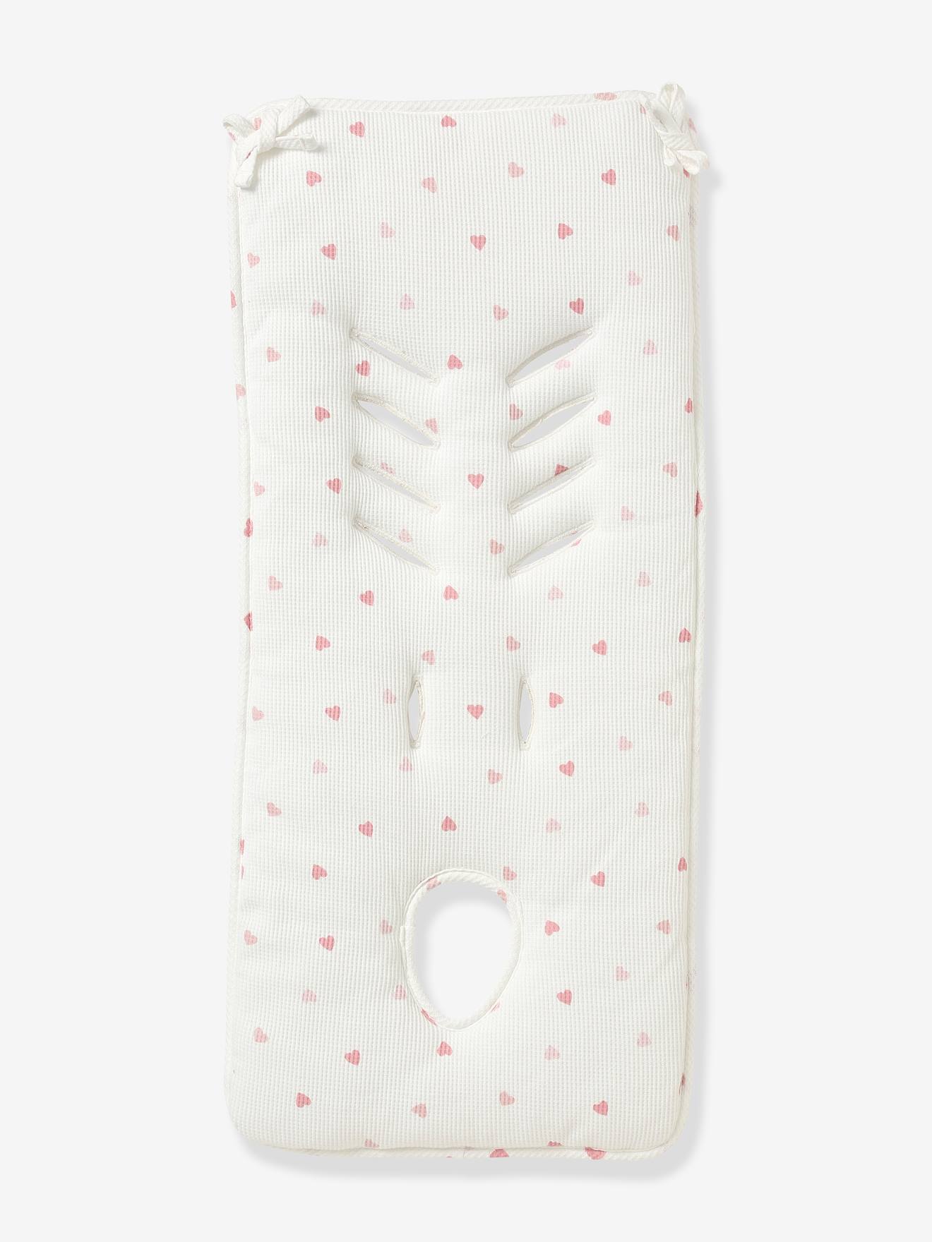 Vertbaudet Buggy-Sitzauflage Mehrfarbig Bedruckt/Herzen Einheitsgröße