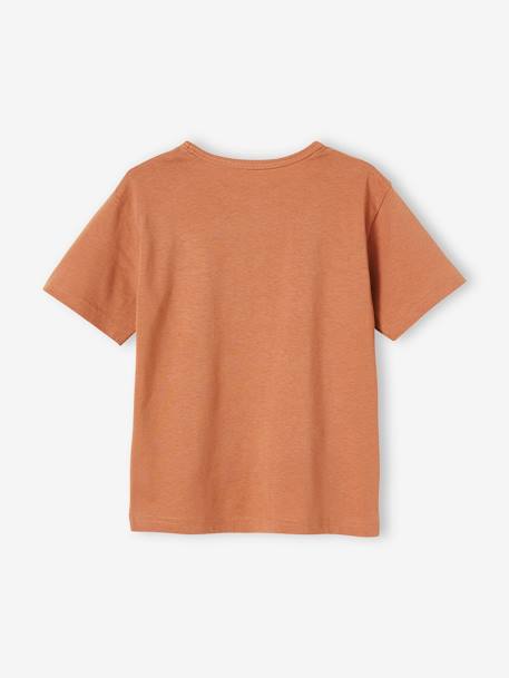 Jungen T-Shirt, grafischer Print - dunkelblau+orange - 5