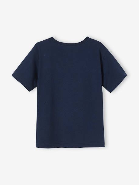 Jungen T-Shirt, grafischer Print - dunkelblau+orange - 2