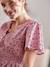 Kurzes Kleid für Schwangerschaft und Stillzeit - rosa bedruckt+weiß bedruckt - 7