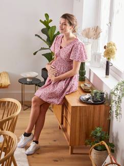 Umstandsmode-Stillmode-Kurzes Kleid für Schwangerschaft & Stillzeit