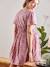 Kurzes Kleid für Schwangerschaft und Stillzeit - rosa bedruckt+weiß bedruckt - 3