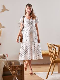 Umstandsmode-Volantkleid aus Musselin, Schwangerschaft & Stillzeit
