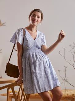 Umstandsmode-Stillmode-Kurzes Kleid für Schwangerschaft & Stillzeit