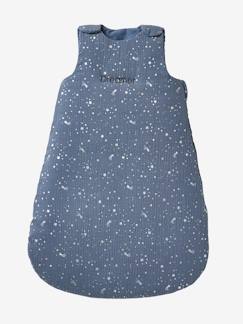 Dekoration & Bettwäsche-Babybettwäsche-Schlafsäcke-Bio-Kollektion: Ärmelloser Baby Schlafsack „Kometen“, personalisierbar
