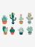 8er-Pack große Wandsticker, Kaktus - mehrfarbig - 1