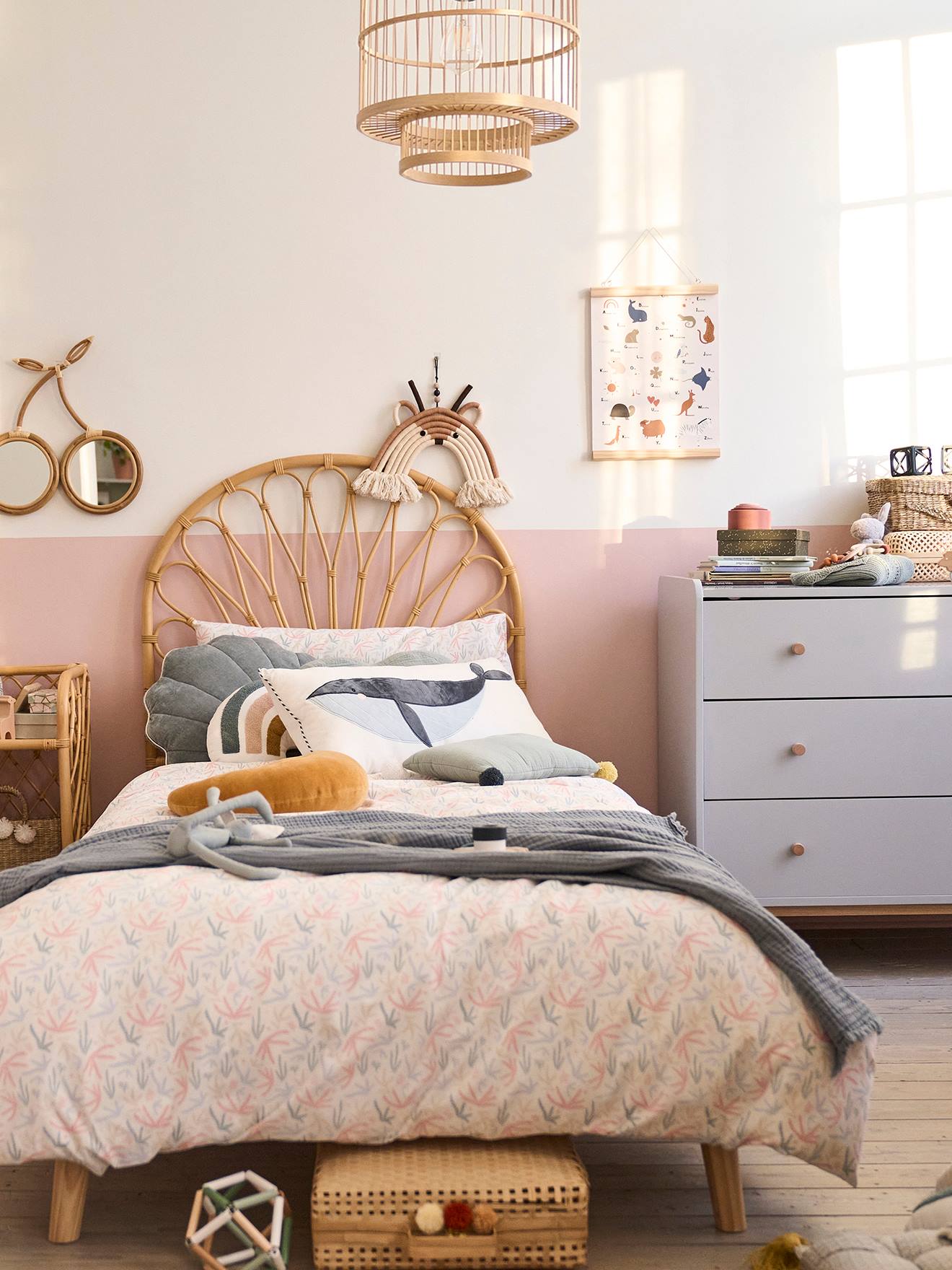 Thumbnail - Kinderzimmer Lampenschirm aus Rattan BOHO