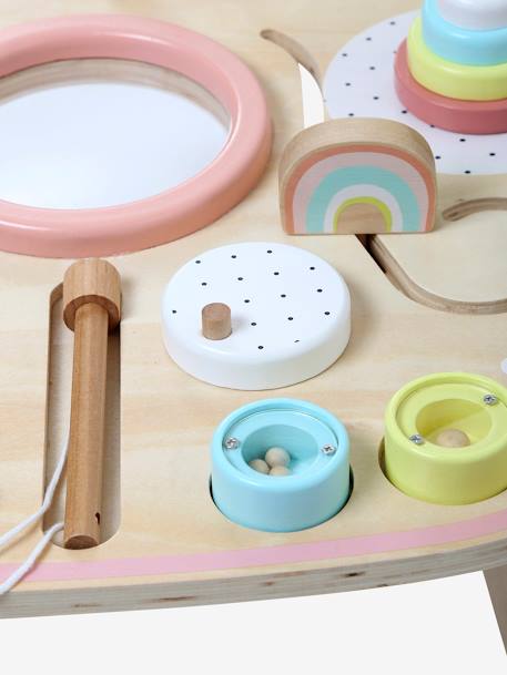 Baby Spieltisch mit Musikinstrumenten, Holz FSC - natur/mehrfarbig+rosa - 12